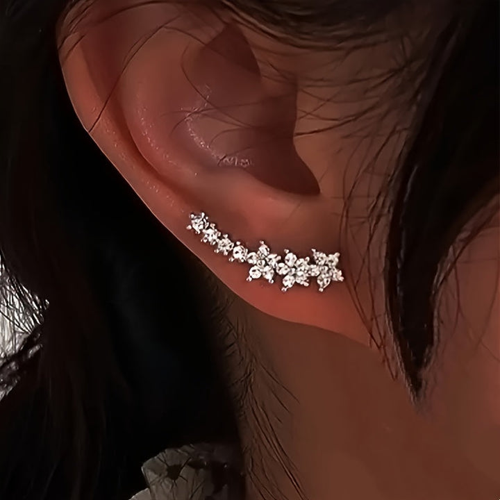Gabriella | Orecchini floreali di lusso con strass
