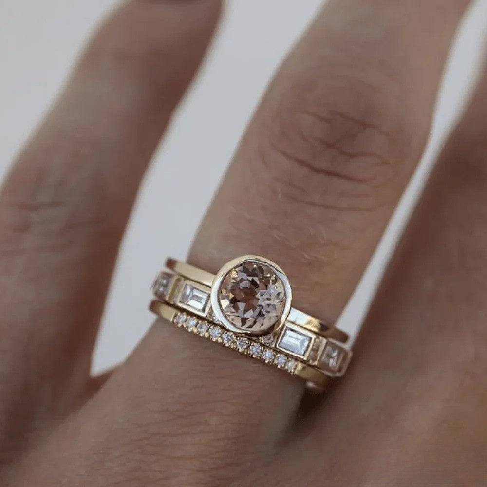 Nadia | Anello elegante con intarsio