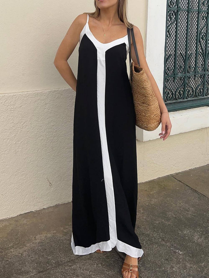 Rosalia | Abito midi a blocchi di colore in stile Lavechic Île