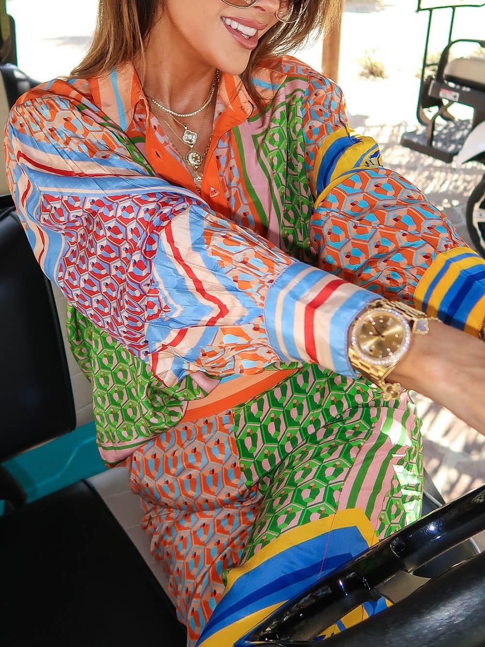 Annalisa | Blusa colorata originale dal look tropicale