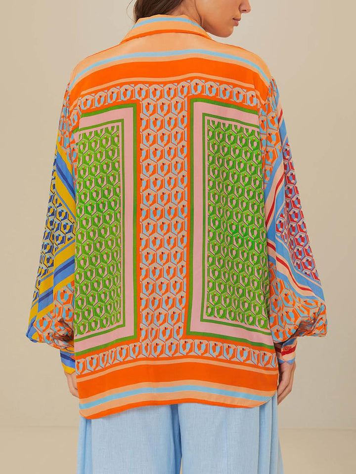 Annalisa | Blusa colorata originale dal look tropicale