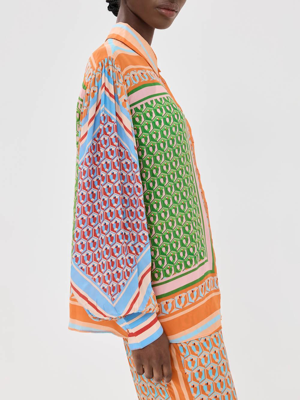Annalisa | Blusa colorata originale dal look tropicale