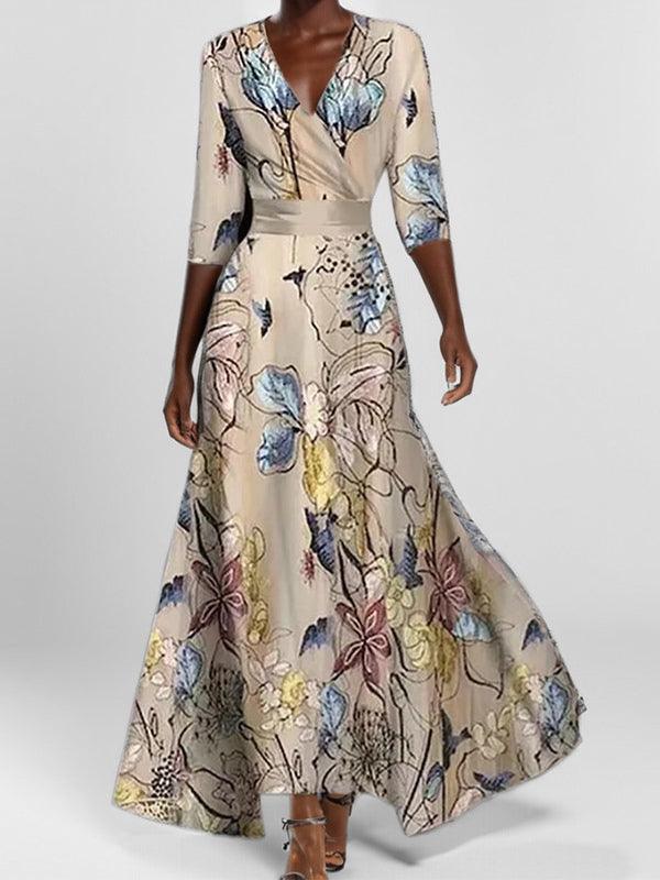 Matilde | Completo elegante con abito midi lungo in stile glamour costiero