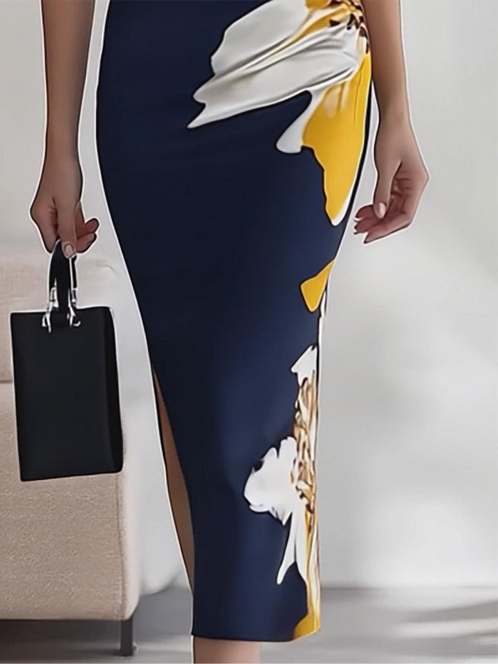 Elena | Abito midi elegante in stile festival glamour da spiaggia