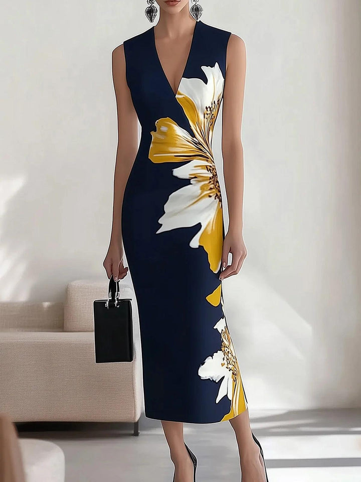 Elena | Abito midi elegante in stile festival glamour da spiaggia