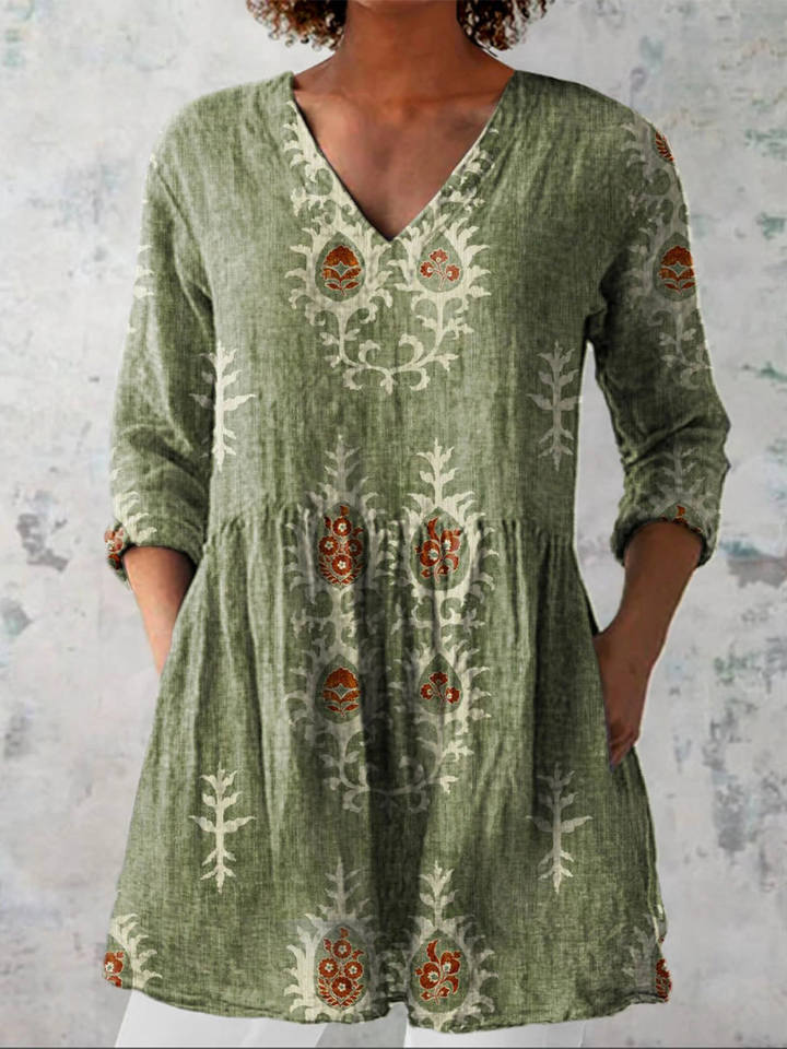 Federica | Blusa lunga con scollo a V