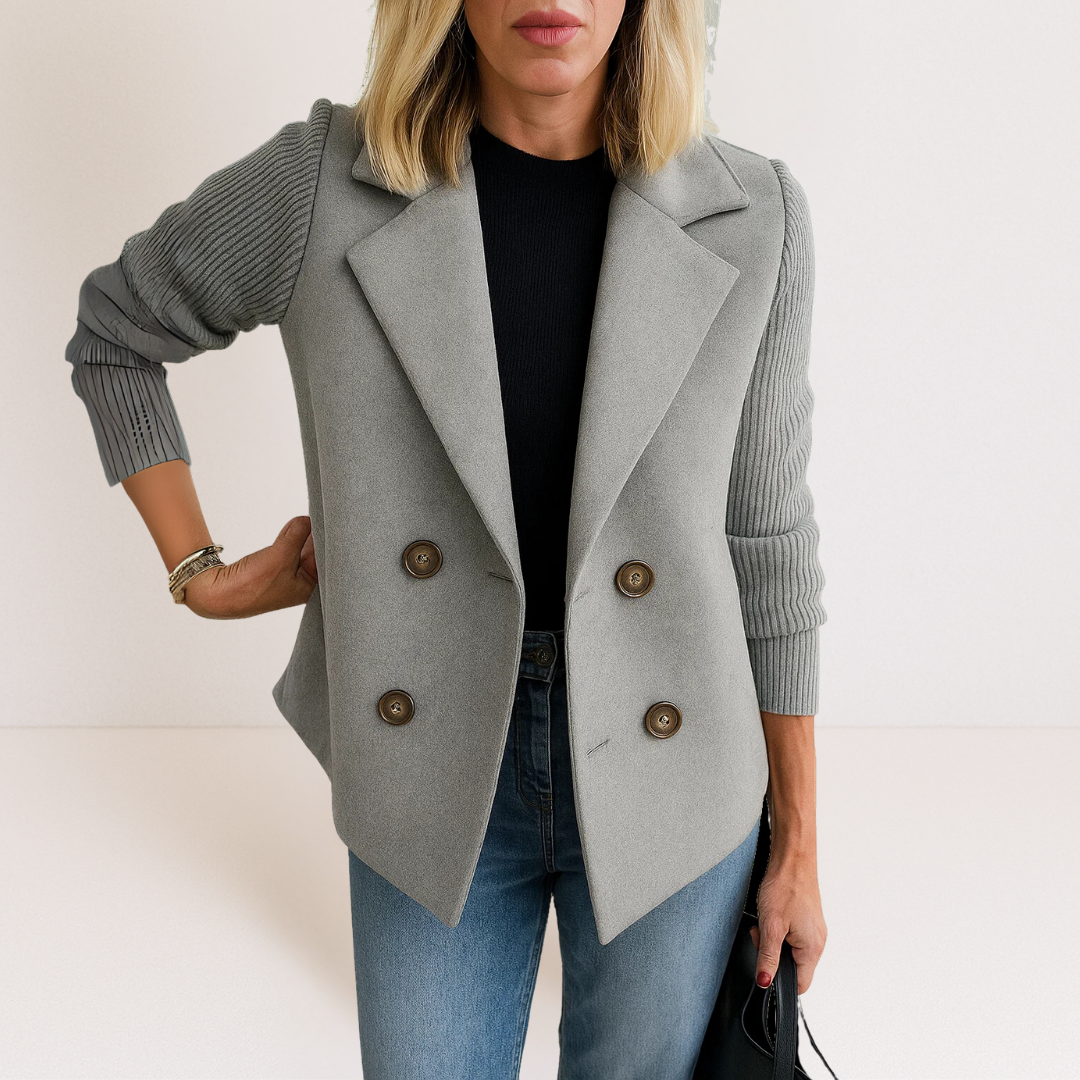 Adelaide | Cappotto sartoriale con maniche in maglia