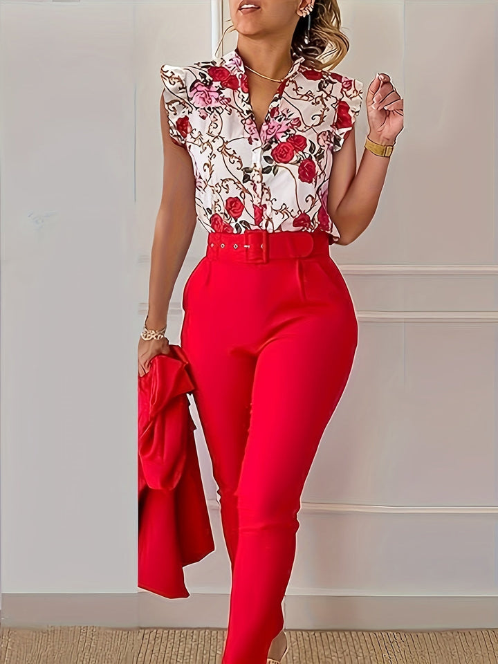 Maria | Completo elegante con maniche ad aletta