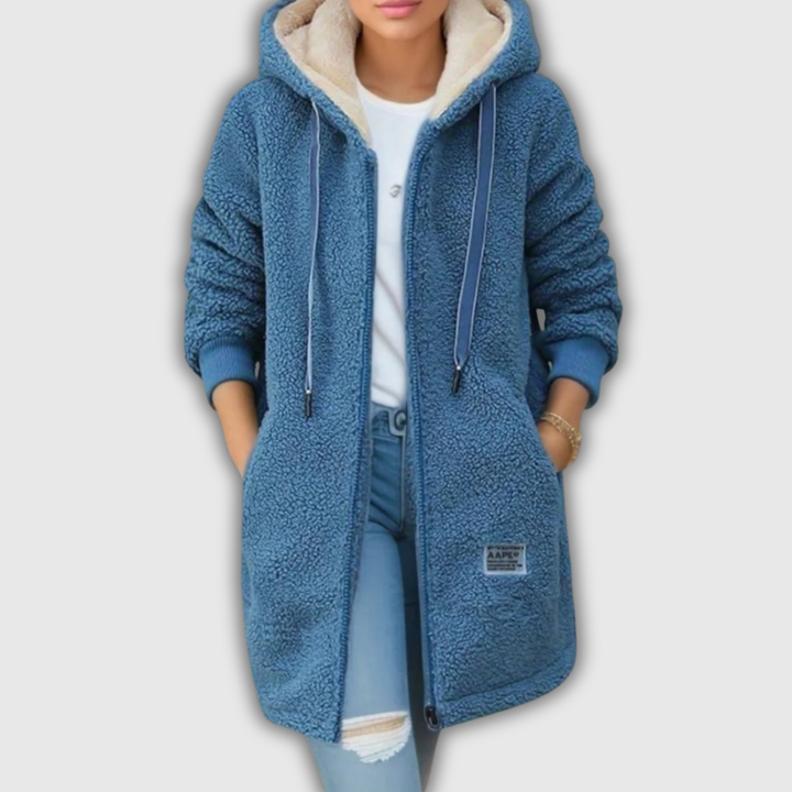 Regina | Accogliente giacca teddy con cappuccio