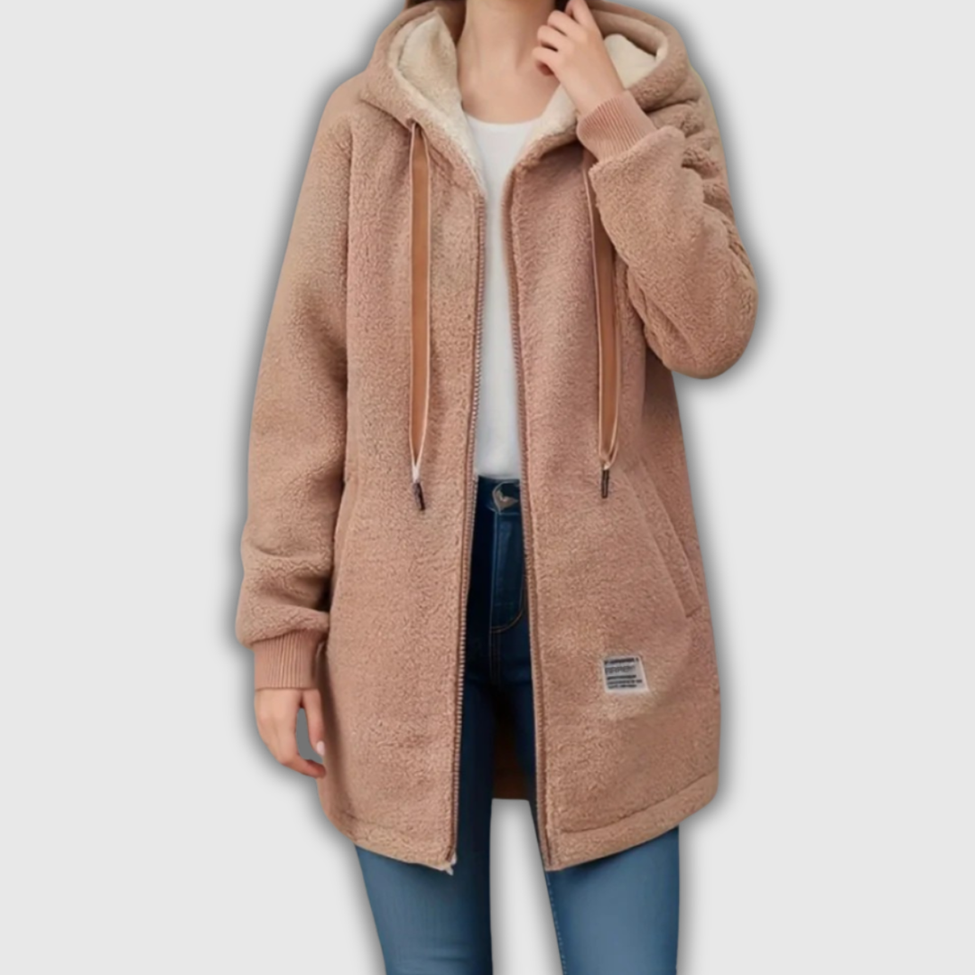 Regina | Accogliente giacca teddy con cappuccio