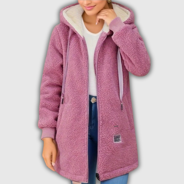 Regina | Accogliente giacca teddy con cappuccio