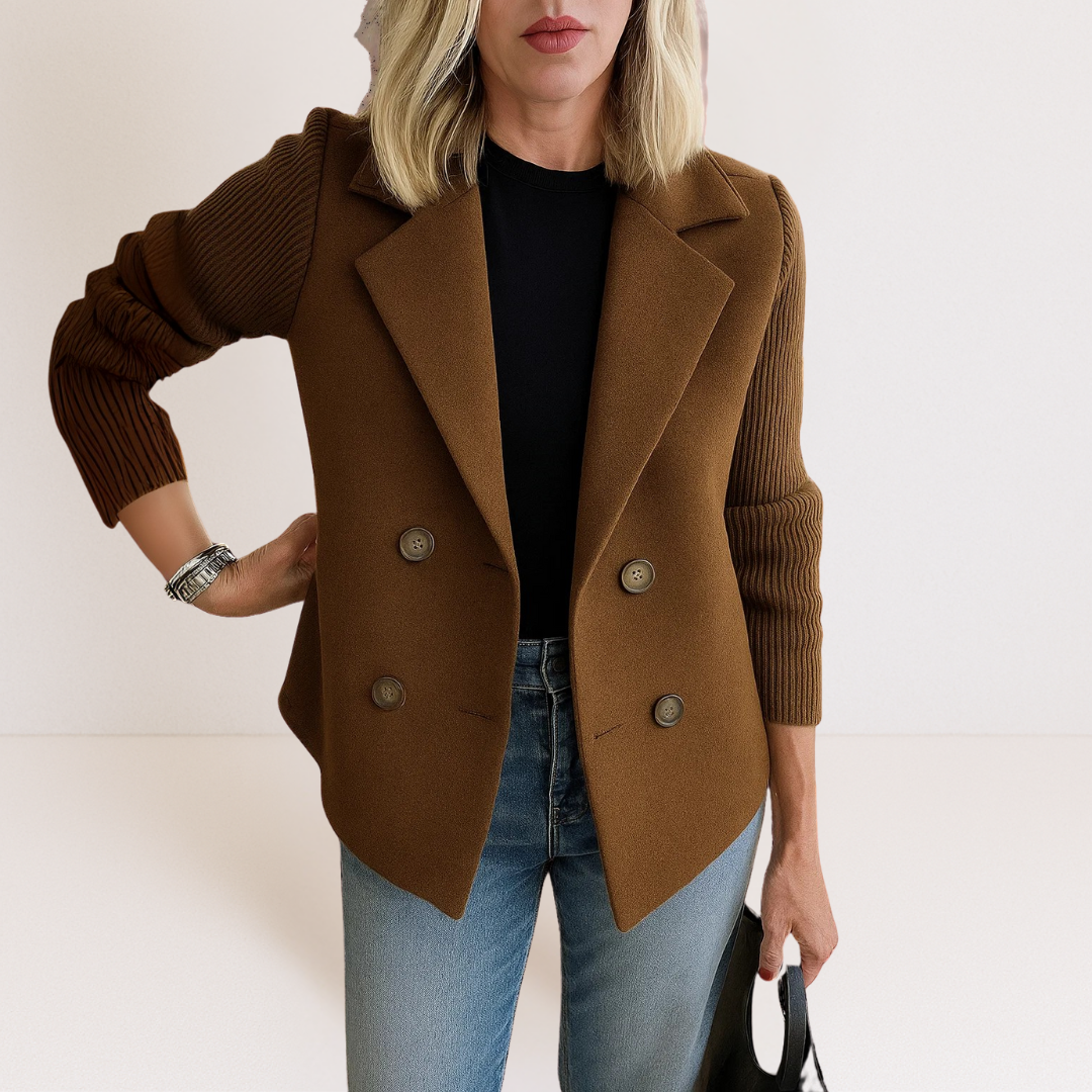 Adelaide | Cappotto sartoriale con maniche in maglia