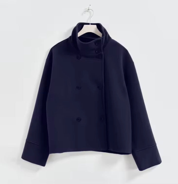 Agnesina | Raffinato cappotto corto doppiopetto