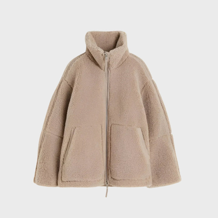 Bruna | Morbida giacca teddy con zip