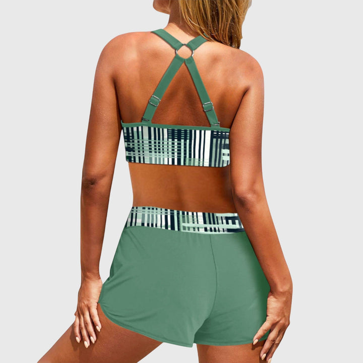 Carlotta | Bikini a righe a vita alta