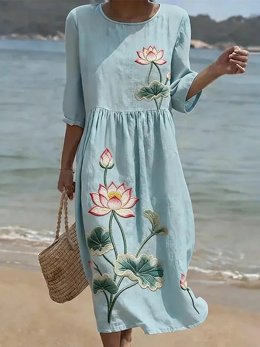 Maddalena | Abito casual da donna con fantasia floreale