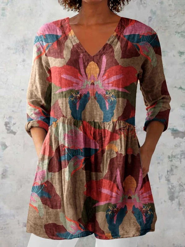 Maria | Blusa lunga con scollo a V
