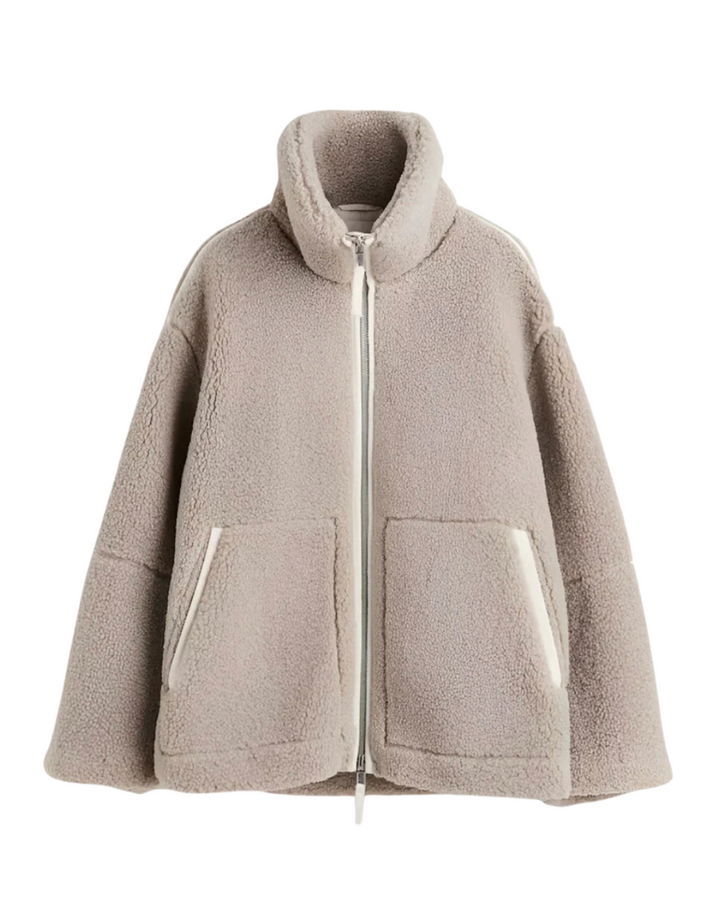 Bruna | Morbida giacca teddy con zip