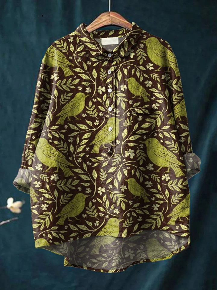 Rosa | T-shirt casual vintage con fantasia floreale