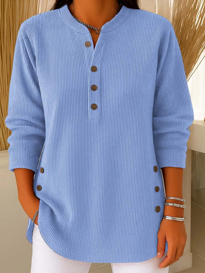 Enrichetta | Tunica Henley con bottoni