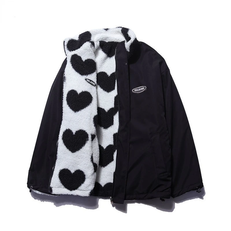 Susanna | Cappotto reversibile con motivo a cuori
