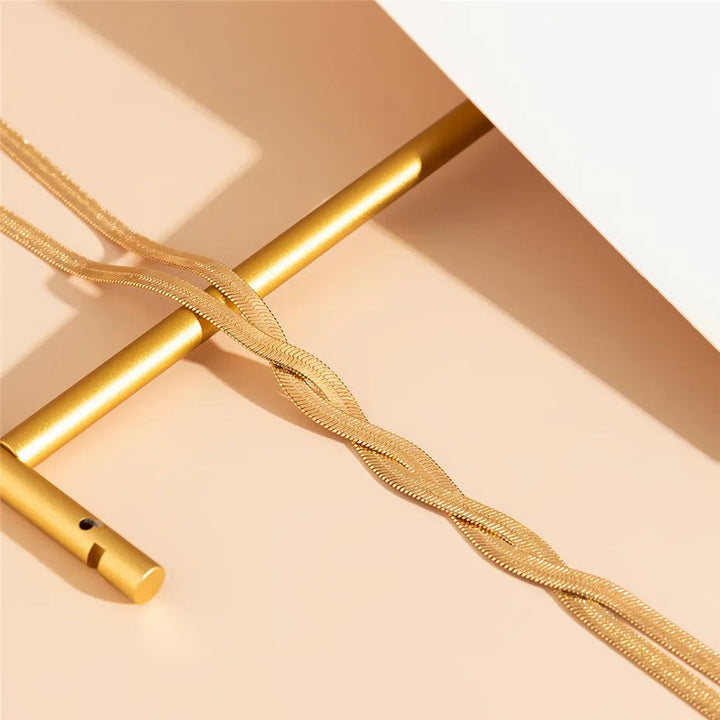 Rosalia | Collana lunga elegante con design a serpente regolabile