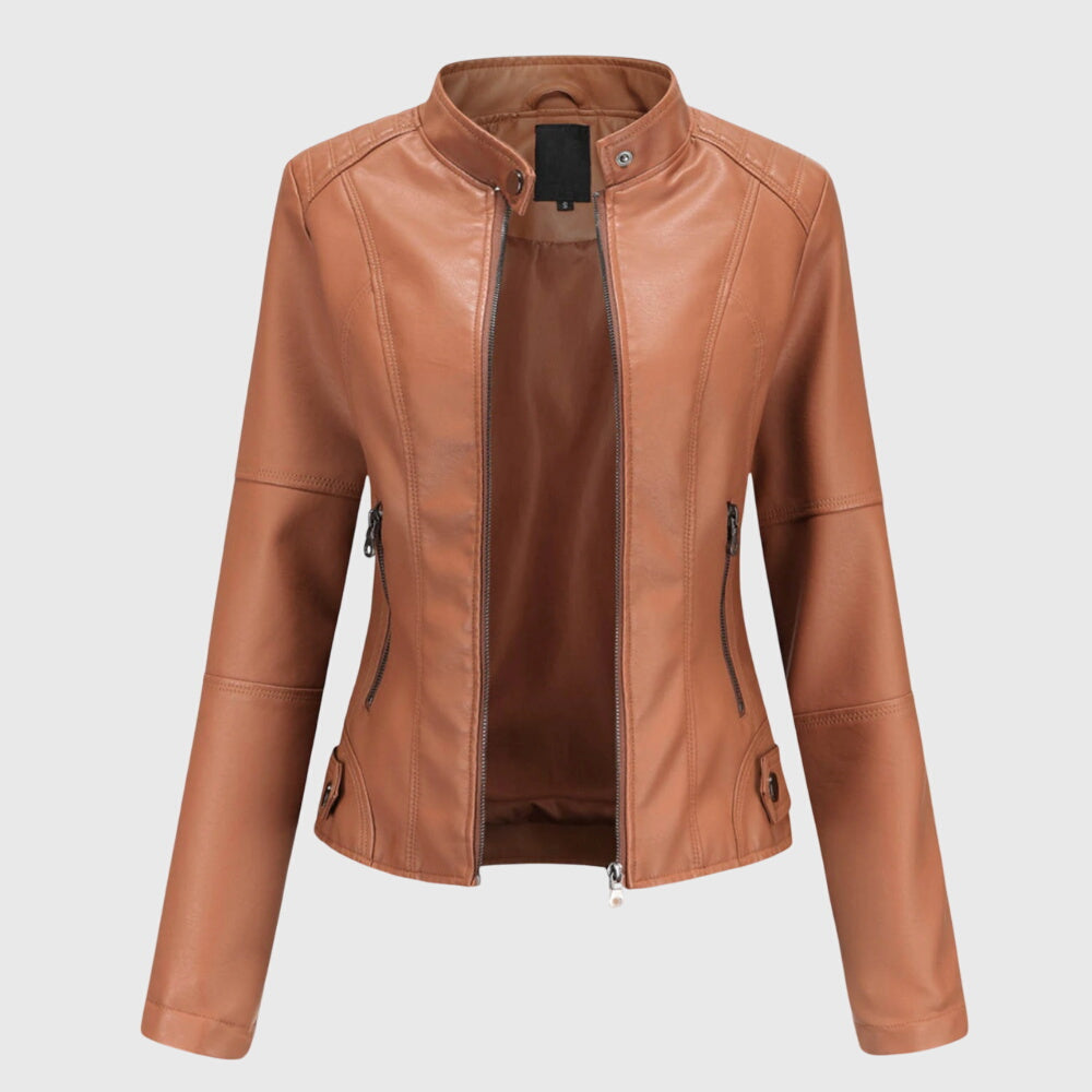 Elena | Giacca elegante in pelle da donna