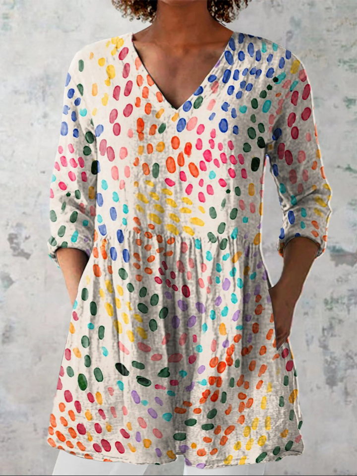 Ivana | Blusa lunga con scollo a V