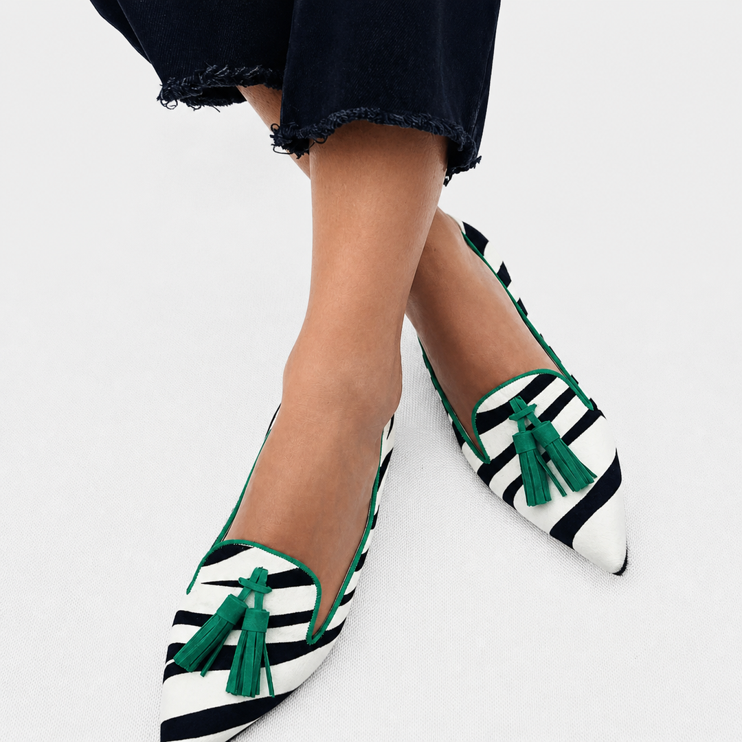 Lea | Mocassini Zebra Verdi