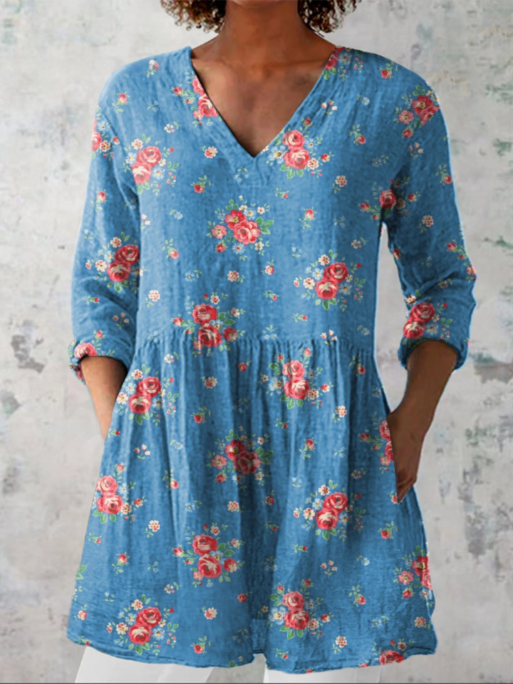 Matilde | Blusa lunga con scollo a V