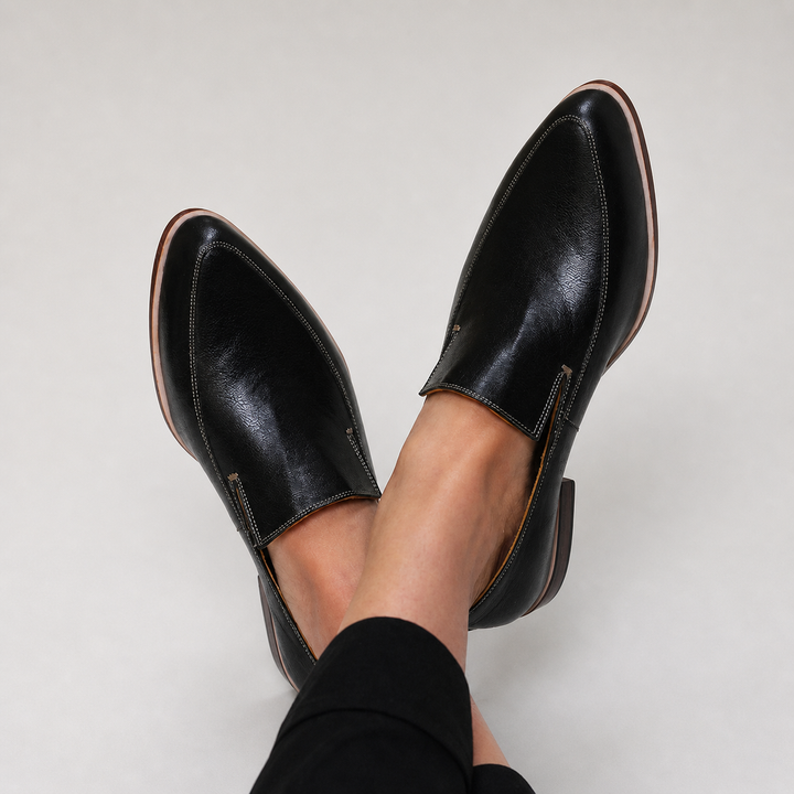 Ilaria | Mocassini in Patchwork Nero