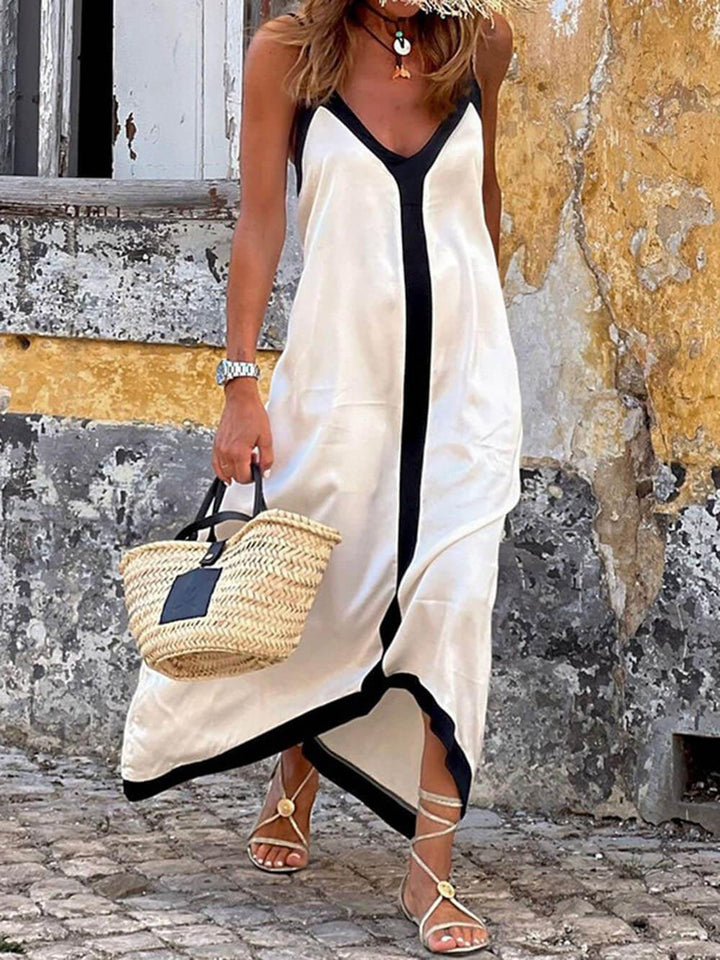 Rosalia | Abito midi a blocchi di colore in stile Lavechic Île