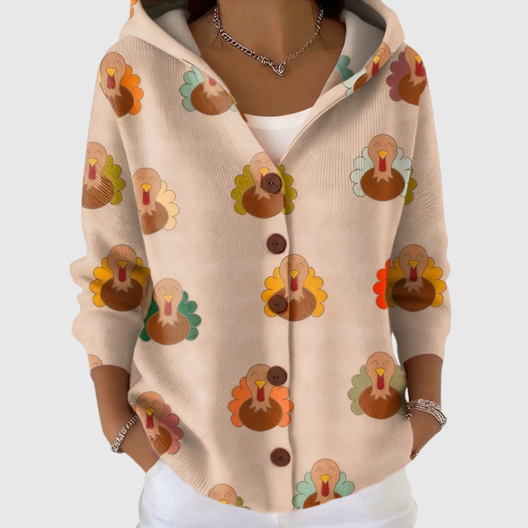 Ilenia | Giacca in Maglia con Cappuccio