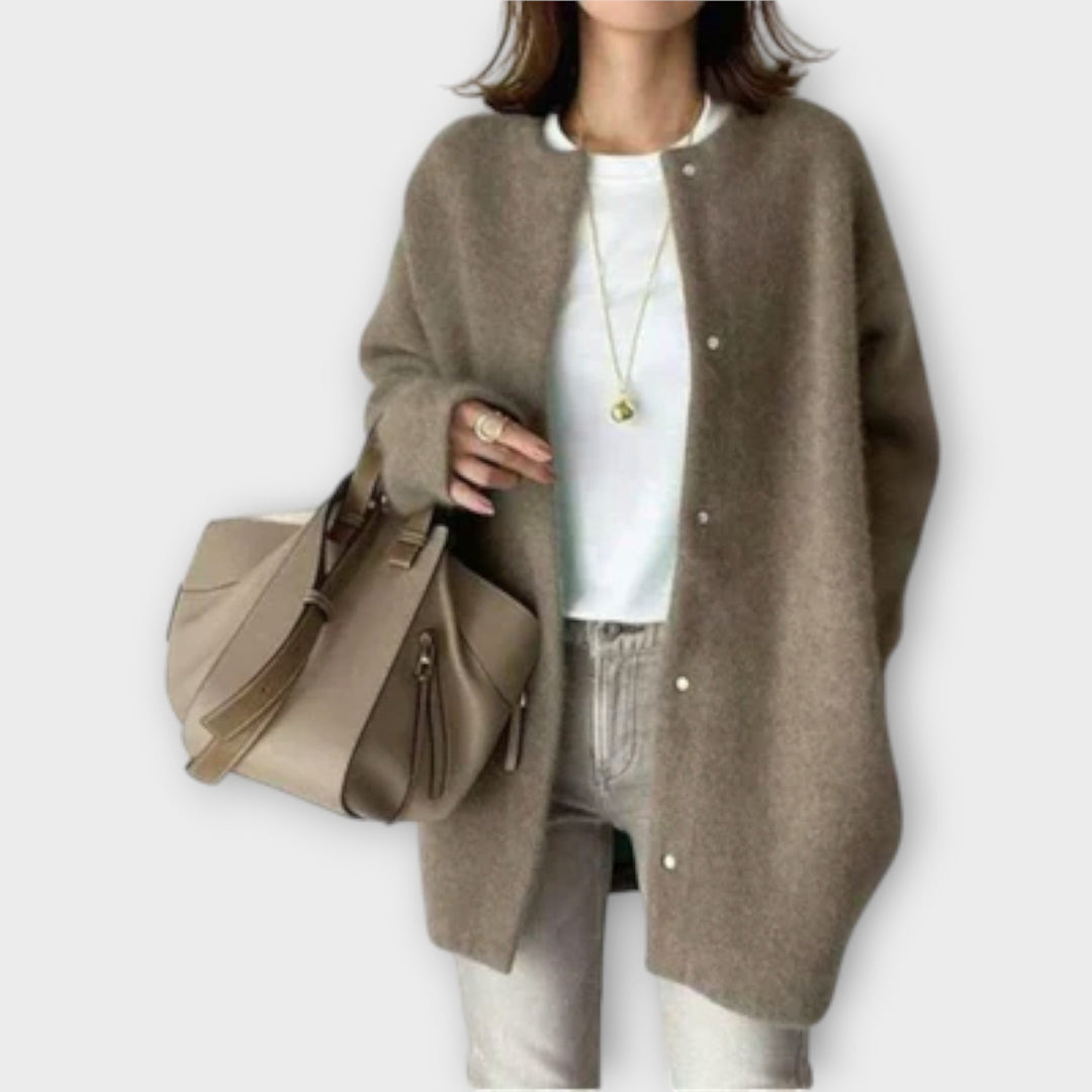 Zita | Cardigan oversize con bottoni a pressione