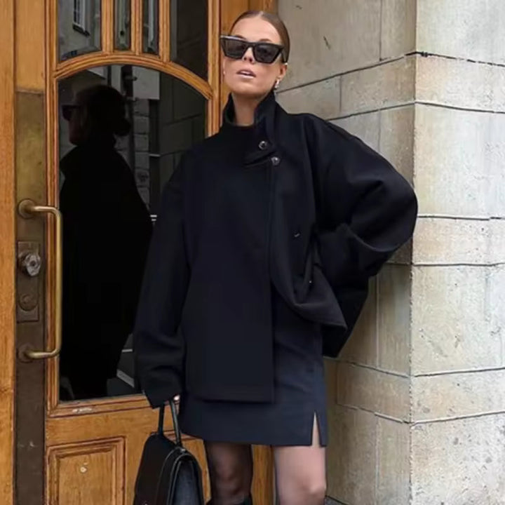 Agnesina | Raffinato cappotto corto doppiopetto