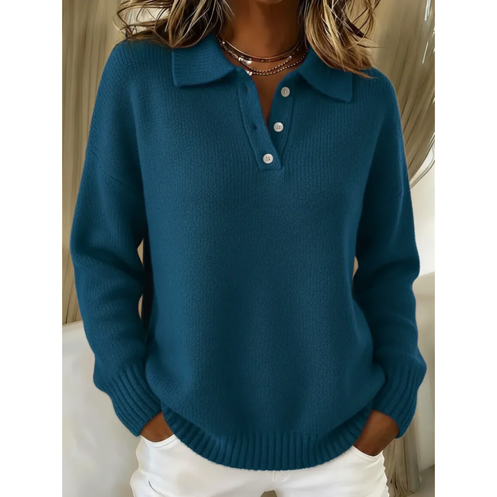 Cristiana | Maglione morbido con colletto polo