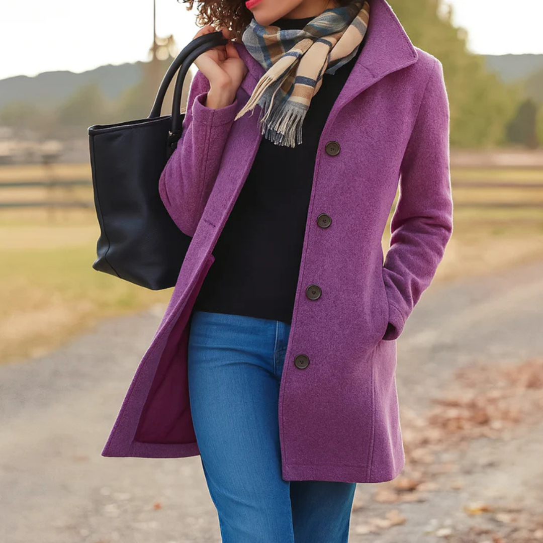 Rosa | Cappotto con un bottone