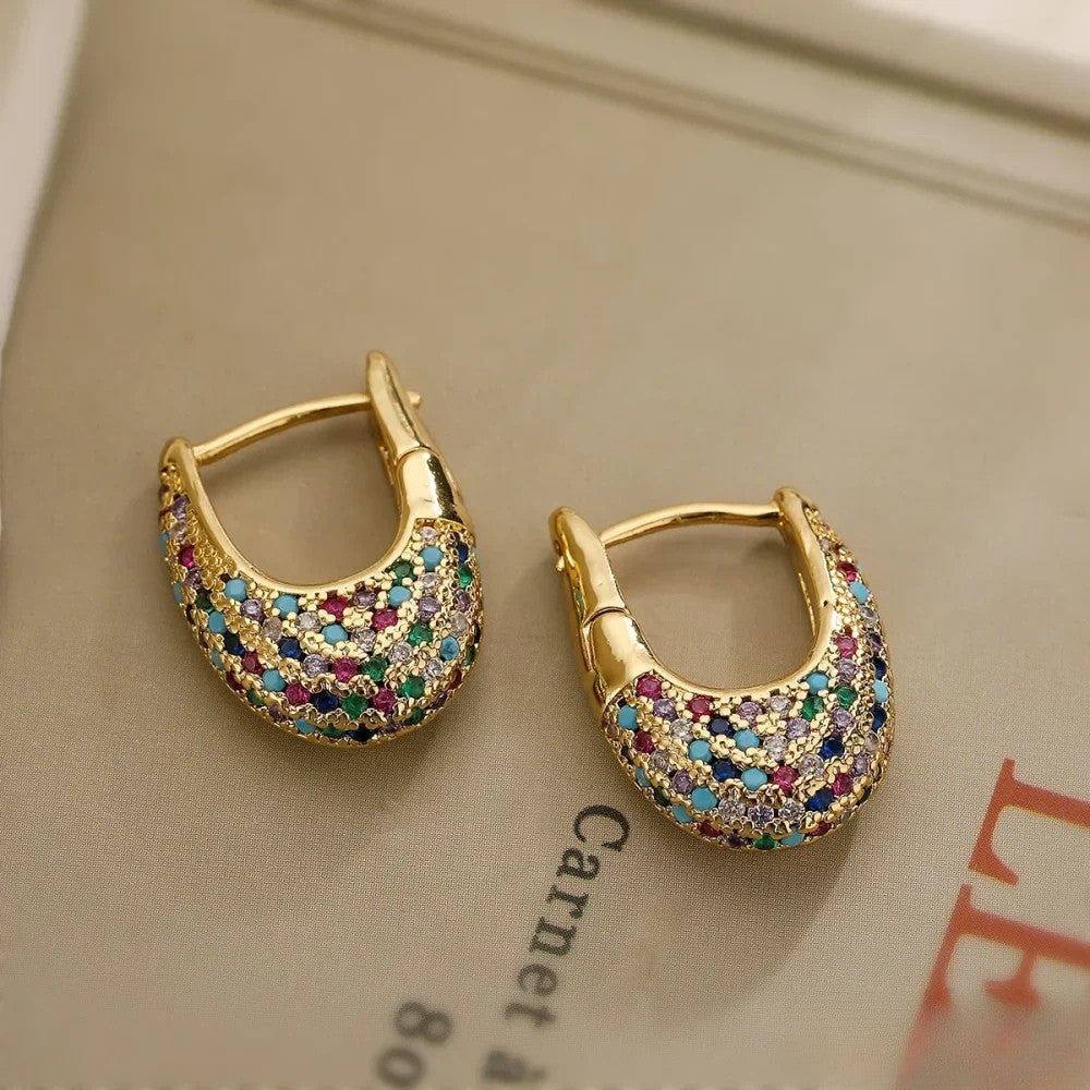Elena | Orecchini multicolore con intarsi