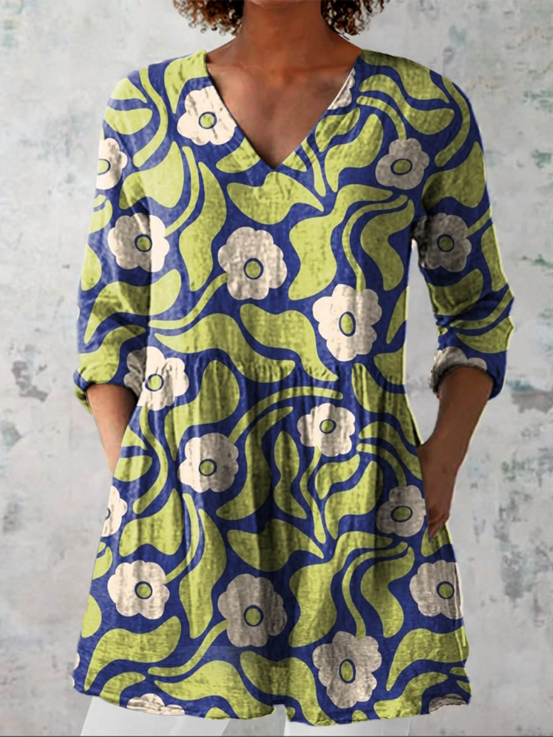 Evelina | Blusa lunga con scollo a V
