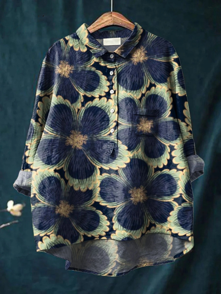 Marta | Blusa casual da donna in stile floreale vintage