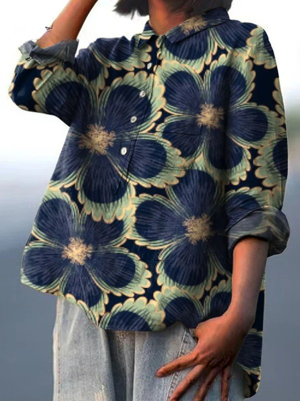 Marta | Blusa casual da donna in stile floreale vintage