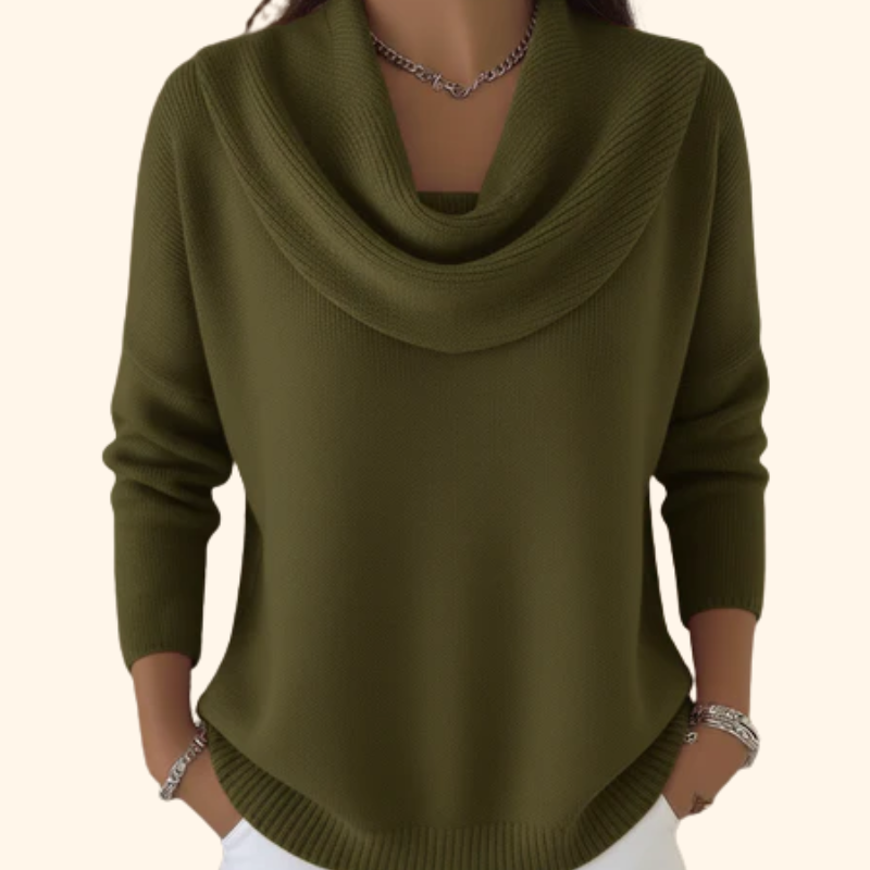 Irene | Maglione con Collo Drappeggiato