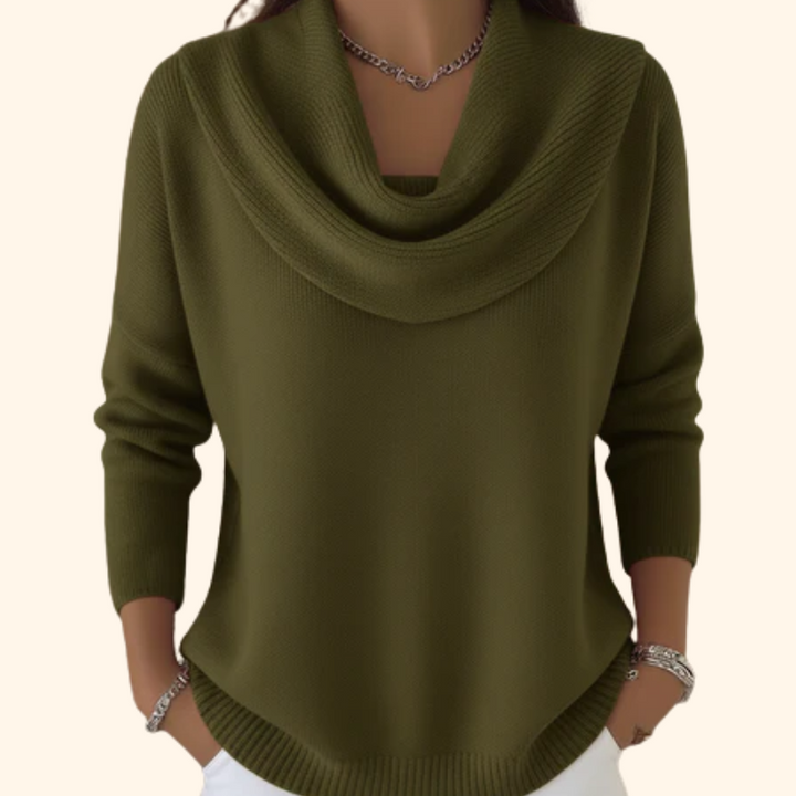 Irene | Maglione con Collo Drappeggiato