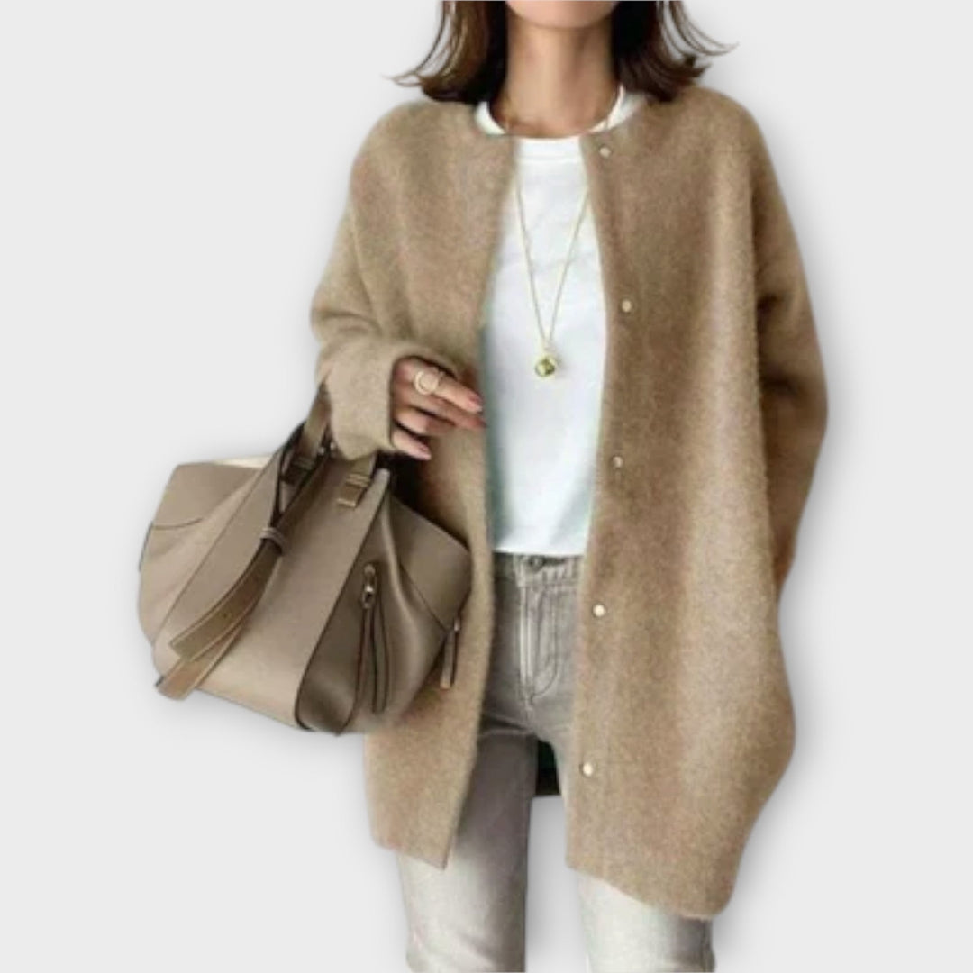 Zita | Cardigan oversize con bottoni a pressione