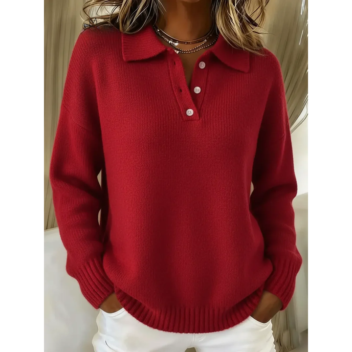 Cristiana | Maglione morbido con colletto polo