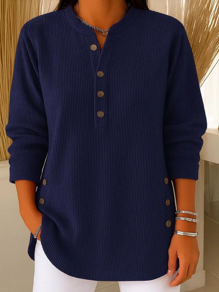 Enrichetta | Tunica Henley con bottoni