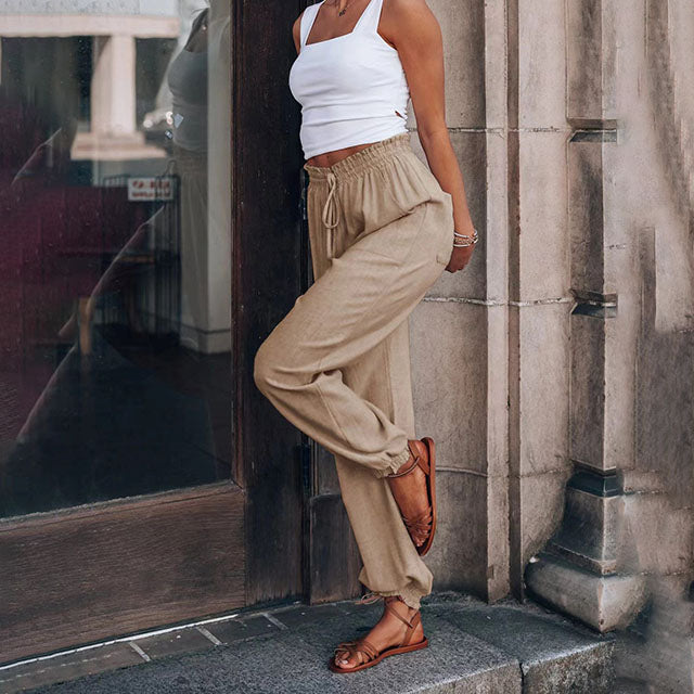Luisa | Pantaloni eleganti con coulisse