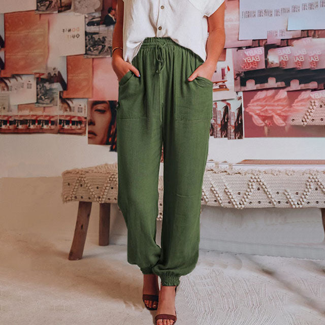 Luisa | Pantaloni eleganti con coulisse