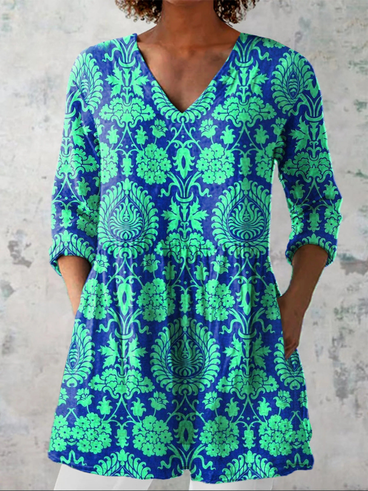 Cornelia | Blusa lunga con scollo a V