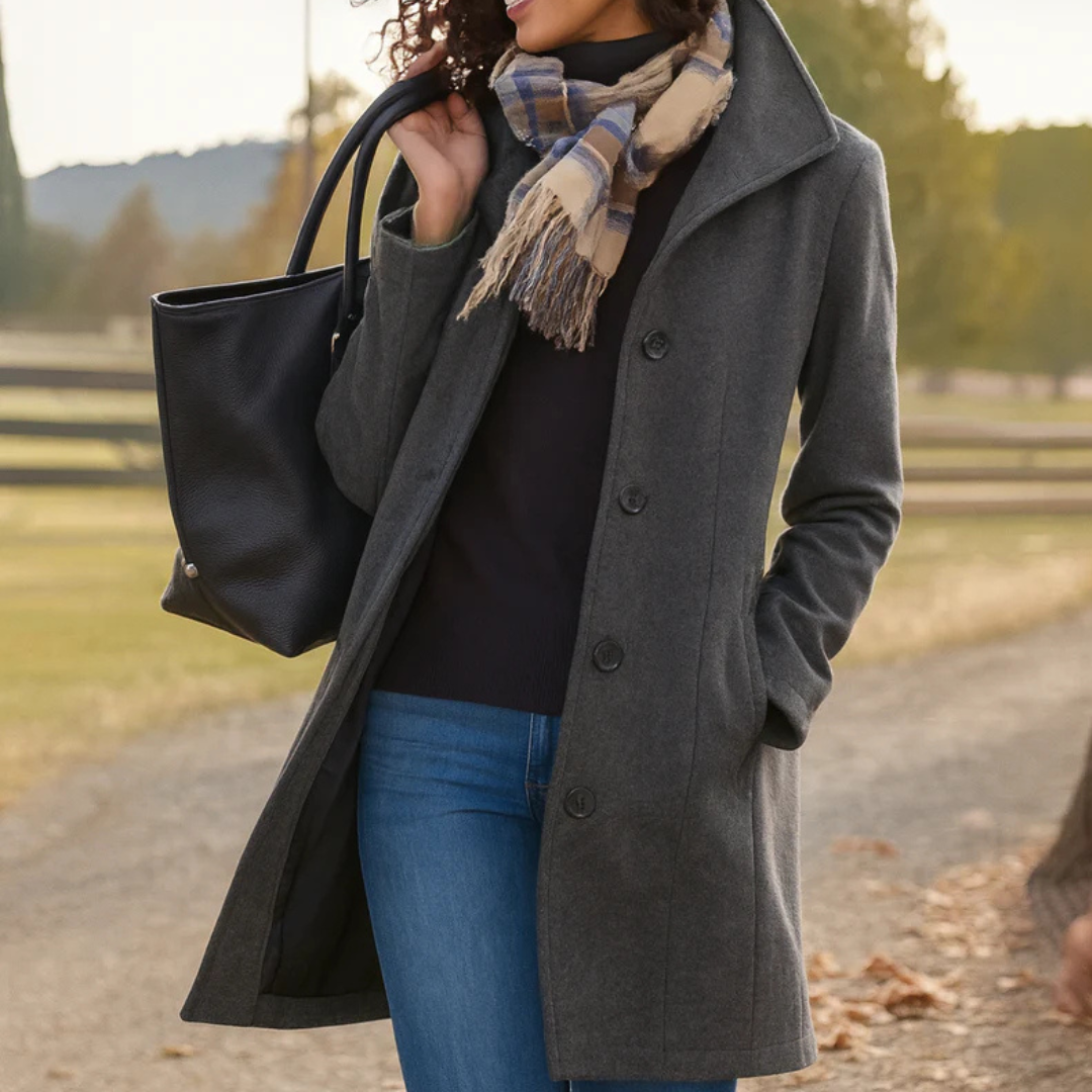 Rosa | Cappotto con un bottone